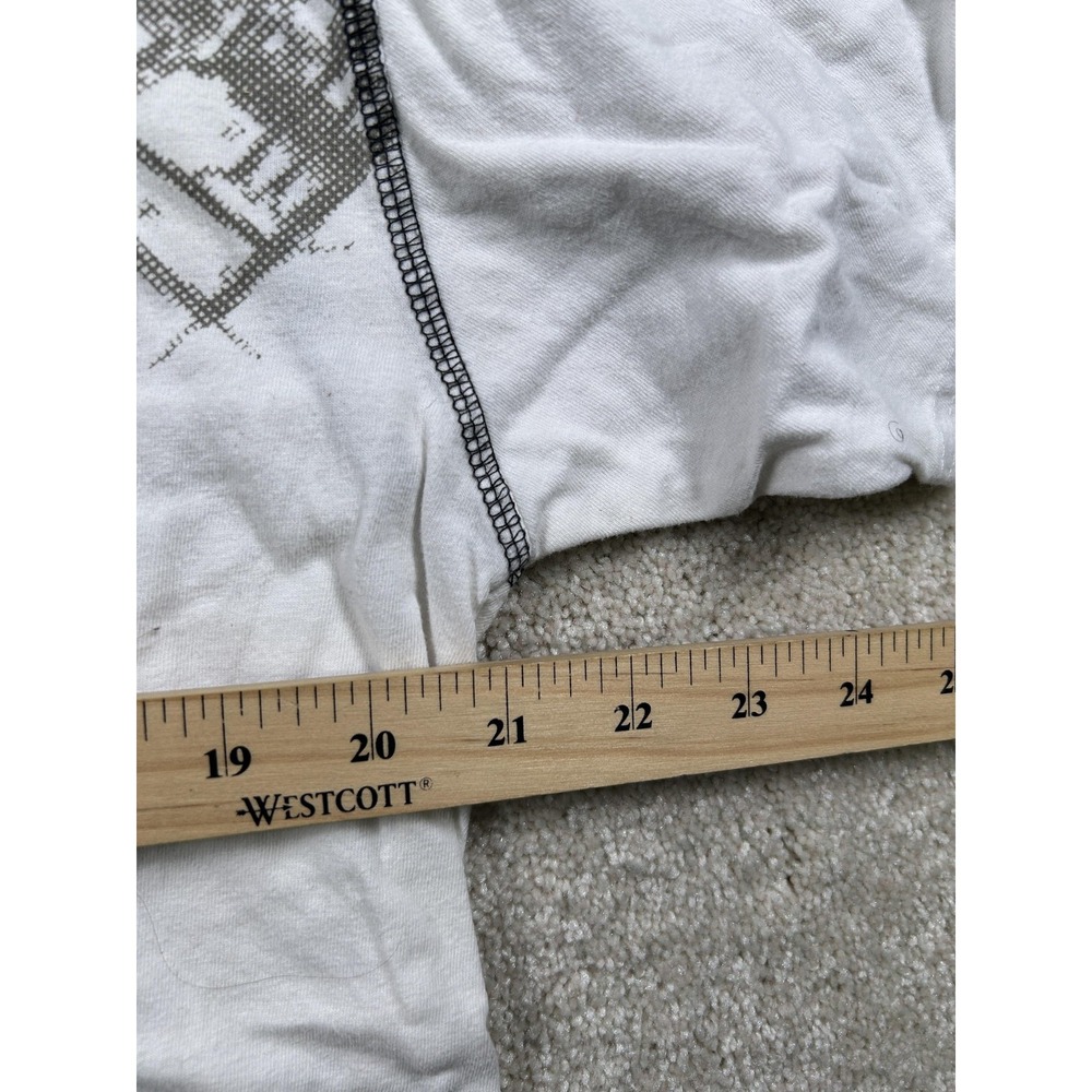 Vertical Sport Shirt‎ Mens XL White Graphic Pocket Tee Streetwear Casual Cotton - Picture 2 of 9